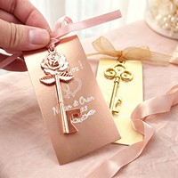 Décapsuleurs en métal en forme de rose pour souvenirs de mariage personnalisés en gros, cadeaux pour invités, faible MOQ