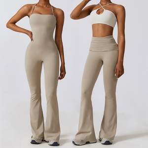 FANCO Meilleures ventes Legging évasé à séchage rapide en Spandex/Nylon extensible, Body rose Velocity Activewear, Combinaison de sport pour la gym et l'entraînement - Product Image 3