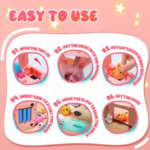 Máquina de garras con temática de unicornio 2026 para niños, mini máquina recreativa expendedora de juguetes, máquina de agarre de dulces con 10 huevos de Pascua - Product Image 4