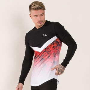 เสื้อยืดผู้ชายสไตล์ฮิปฮอปคุณภาพสูงแบบขายส่ง OEM ผ้าฝ้าย 100% ทรงหลวม พิมพ์ลายตามสั่ง กันยับ แห้งเร็ว - Product Image 5