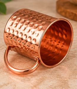 Taza de Cobre Martillado Ecológica Premium de 350 ml, Taza para Beber con Textura de Burbujas y Asa, Caja de Regalo - Product Image 6