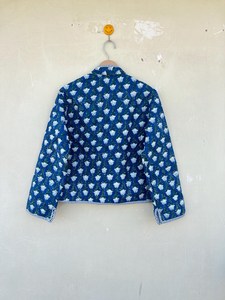 Indian Handmade 100% Cotton Eco-Friendly Quilted Anti-Wrinkle Breathable Quick Dry Front Pocket <b>Covered</b> <b>Button</b> Winter Regular - Product Image 5