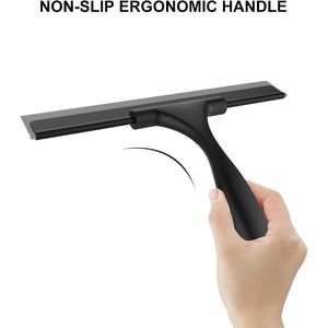 Raclette de douche polyvalente en acier inoxydable pour portes vitrées et murs de douche en carrelage – Raclette de fenêtre de haute qualité - Product Image 5