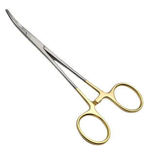 WORLD PRECISION SURGICAL WPS-P-243 Kit Quirúrgico Manual Pinzas Mosquito para Arterias 150MM Curvas Mango Dorado Certificado CE Clase II - Product Image 1