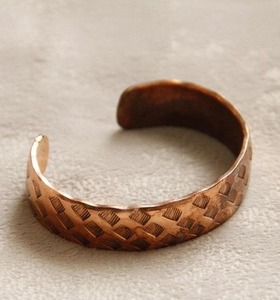 Bracelet ajustable en cuivre fait main, style vintage bohème, bijou énergétique, cadeau pour hommes et femmes - Product Image 4