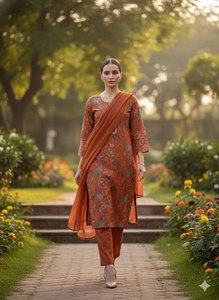 Tenue indienne ethnique prête à porter, décontractée pour tous les jours, 3 pièces en rayonne Salwar Kameez - Product Image 3