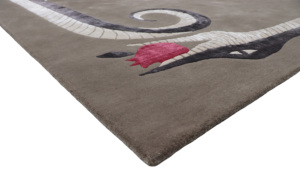 Alfombra Moderna de Lana con Diseño de Serpiente, Ecológica, de Pelo Medio, Hecha a Mano, Rectangular, Beige, Antideslizante, para Sala de Estar - Product Image 4