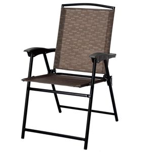 3-Piece Bistro Patio Garden Furniture Set Round <b>Table</b> and Folding Chairs for Outdoor Use - Product Image 5