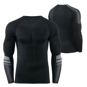 Premium Quality Men's <b>MMA</b> <b>Rash</b> <b>Guard</b> Top Long Sleeve <b>Rash</b> <b>Guard</b> Compression Sports BJJ Wear OEM Custom <b>Rash</b> <b>Guard</b> - Product Image 3
