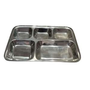 Thalis en acier ensemble de thalis en acier stl compartiment en acier inoxydable thali plateau de nourriture thali plats en acier inoxydable royaume-uni thali plaque tache - Product Image 3