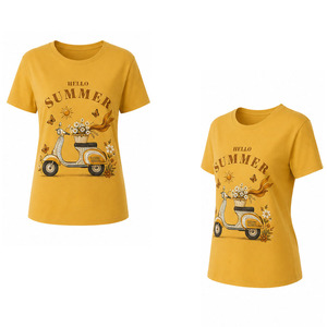 Camiseta Gráfica para Mujer, Personalizada, de Moda, Algodón Suave, Cuello Redondo, Manga Corta, Estilo Urbano, Venta al Por Mayor - Product Image 5