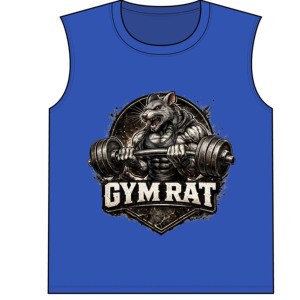Camiseta sin mangas para hombre Gym Rat Muscle Rat Lifting Barbell, cuello redondo, informal, estampada, para entrenamiento físico en el gimnasio. - Product Image 4