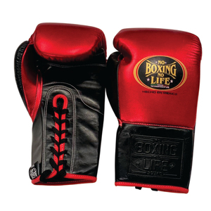 ถุงมือมวยไทยสั่งทำพิเศษ ขายดี รุ่น No Boxing No Life แบบผูกเชือก น้ำหนักเบา สำหรับฝึกซ้อมและแข่งขันระดับมืออาชีพ - Product Image 2