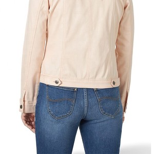 Women <b>Denim</b> <b>Jacket</b> Dark Blue Classic Fit Casual Button Closure Vintage Style Cotton Breathable <b>Lightweight</b> Fashion Outerwear - Product Image 5