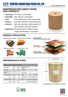 Rollo de Papel Base Kraft Sin Recubrimiento de Madera Blanda Virgen, Absorción Superior de Resina para Impregnación de Melamina y Fenólicos en Núcleos de Contrachapado HPL