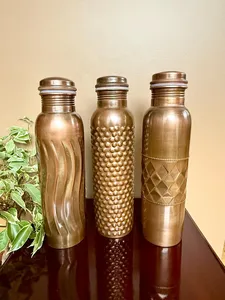 Eco Friendly Handmade <b>Copper</b> Water <b>Bottle</b> 0.94L Premium Ayurvedic <b>Copper</b> <b>Drink</b> <b>Bottle</b> with Beautiful Crafted Artwork for Healthy - Product Image 3