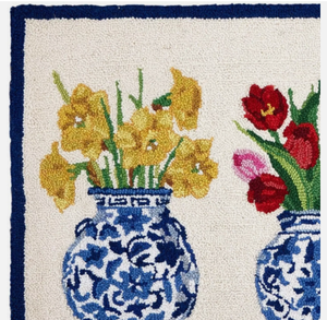 Multi <b>flowers</b> for wall hand tufted wool high quality hand made eco friendly non slip hot rug for Living room kids hotels office - Product Image 3