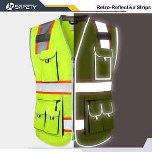 เสื้อกั๊กนิรภัยสะท้อนแสง ANSI CLASS 2 คุณภาพสูง หลายกระเป๋า ราคาโรงงานถูกที่สุด ขายส่ง - Product Image 3