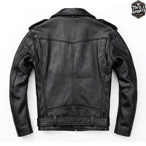 Chaqueta Bomber de Cuero Genuino para Hombre, Venta al Por Mayor OEM, Corte Ajustado, Piel de Cordero, Secado Rápido, Transpirable, Grabado en Relieve, Fabricante Personalizado - Product Image 2