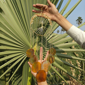 Citrine <b>Tree</b> of Life <b>Crystal</b> Wind Chime for Home Hanging Decor New Year Business Gift Stone Supplier - Product Image 4