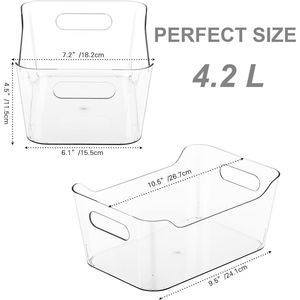 Set di 12 Contenitori in Plastica Trasparente Multiuso per Dispensa, Organizzatore con Facile Visibilità, Soluzione per l'Organizzazione Domestica - Product Image 2