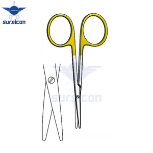 Mini-ciseaux Metzenbaum 9 cm (3-1/2 pouces) droits en carbure de tungstène doré TC, ciseaux chirurgicaux en acier inoxydable de précision - Product Image 5
