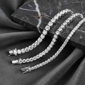 Premium Design Moissanite Tennis Bracelet with 925 Silver Brilliant Cut Stones <b>for</b> Women <b>Men</b> Anniversary Gifts and Wedding Use - Product Image 3