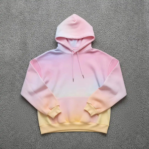 Sudadera con Capucha Oversize Personalizada Tie Dye Unisex Casual Streetwear con Logo Estampado en Relieve en la Parte Delantera, Ajuste Regular, Sudadera de Forro Polar Tejido para Primavera - Product Image 3