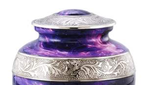Urnes funéraires Galaxy Nebula, urne funéraire gravée de fleurs pour cendres, urne pour adultes, urnes funéraires pour cendres humaines - Product Image 4