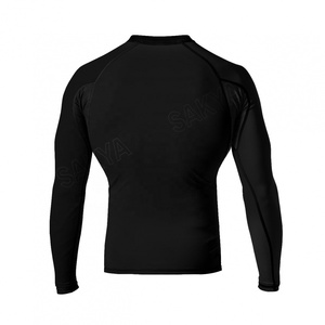Vente en gros de rashguard PASAKYA BJJ Jiu Jitsu à manches longues, compression MMA unisexe 220g OEM - Product Image 4