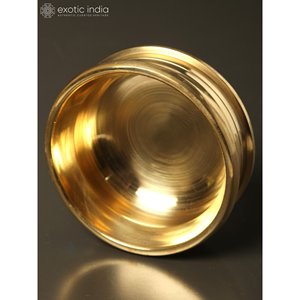 Petit Urli arrondi en laiton de 4 pouces fait à la main pour la décoration intérieure et les cadeaux Article fabriqué en Inde - Product Image 4