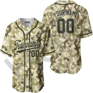 Camiseta de Béisbol con Camuflaje Personalizado - Product Image 2