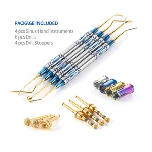 Kit d'implantation dentaire pour sinus lift, 14 pièces, en acier inoxydable, instruments d'élévation de sinus, forets, stoppeurs, set chirurgical réutilisable, CE - Product Image 2