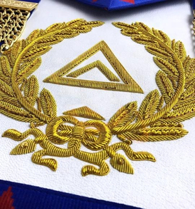 Wholesale Embroidery <b>Crafts</b> High Priest Royal Arch Chapter Masonic Apron with Red Velvet Tabs Freemasons Apron - Product Image 5