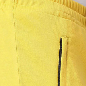 Pantalones Deportivos Casuales Amarillos para Hombre, Corte Holgado, Cintura Alta con Cordón, Transpirables, Tipo Cargo, 100% Algodón, Tallas Grandes - Product Image 5