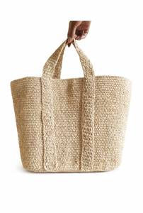 Bolsa de Compras de Rafia Personalizada para Mujer, Impresión en Serigrafía y Bordado, Bolsa de Hombro de Rafia - Product Image 2