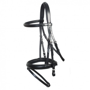 Potente brida de entrenamiento al por mayor para caballo con cuero genuino, brida de equitación para caballo, de temporada - Product Image 3