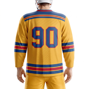 Men's Ice Hockey Jersey Manufacturer Full Sleeve V-Neck Men Ice Hockey Jersey Fully Sublimated Ice Hockey Jersey - Product Image 2