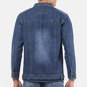 Professionally Manufactured <b>Slim</b> <b>Fit</b> Men's Denim <b>Jacket</b> Stand Collar Front Waterproof Windproof Designed for Casual Outdoor Use - Product Image 3