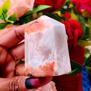 Obelisco de Scolecita Rosa Natural Chakralume, Cristal Pulido, Piedra Curativa, Reiki, Meditación, Energía, Decoración Feng Shui, Venta al por Mayor - Product Image 4