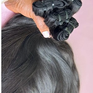 Oferta Especial NAJIR HAIR HUB: Paquetes de Cabello Virgen Natural de Templo, Cabello Humano Grueso con Cutícula Alineada para Uso Profesional, 100g - Product Image 2