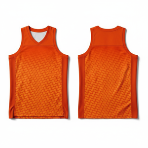 Maillot de basketball personnalisé d'été réversible sans manches en mesh, avec logo frontal, séchage rapide, grande taille, respirant - Product Image 1