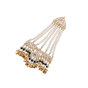 Pinza de Pelo de Aleación de Zinc de Estilo Étnico con Detalles de Perlas y Cristales para Bodas y Eventos Nupciales - Product Image 3