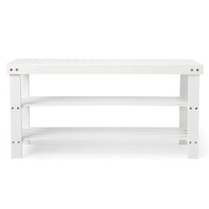 FCH 3-Tier Seamless Top Bamboo Shoe Rack Elegant and Durable Stand for Your Footwear - Product Image 3
