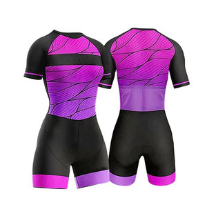 Ensemble de cyclisme réversible pour femme, thème vélo, sublimé, anti-UV, 100 % polyester, collection été, vente en gros Solid Traders - Product Image 4
