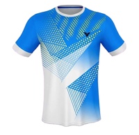 T-shirts personnalisés à transfert thermique de haute qualité, 100% polyester, manches courtes, respirants, unisexes, col en V, coupe classique, 300g, légers