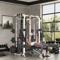 Machine de musculation Smith tout-en-un portable et pliable avec application sans fil, construction en aluminium pour la maison, le bureau ou l'extérieur