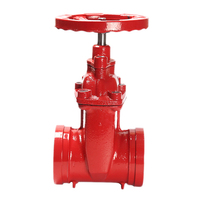 Vanne à opercule à siège souple rainurée NRS DN200 pour protection incendie, Vanne coupe-flamme DN100 PN16