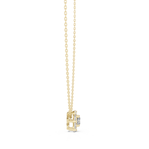 Pendentif Diamant de laboratoire taille coussin en or massif 14K 18K avec halo et accent poire 1.60CT DEF VVS, Pendentif Anniversaire, Vente en gros - Product Image 4