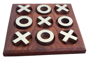 Juego de estrategia de rompecabezas de madera maciza Tic Tac Toe, juguete educativo de mesa para niños y adultos - Product Image 6